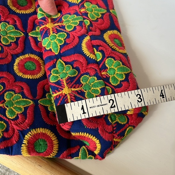 CLEOBELLA Clutch Woven Fringe Tassel Bells Yarn Bright Color Textured Bag Pouch - Picture 13 of 13